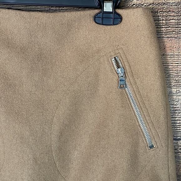 Gap A-Line Mini Skirt Recycled Wool Camel Tan Size 6 - Picture 2 of 7